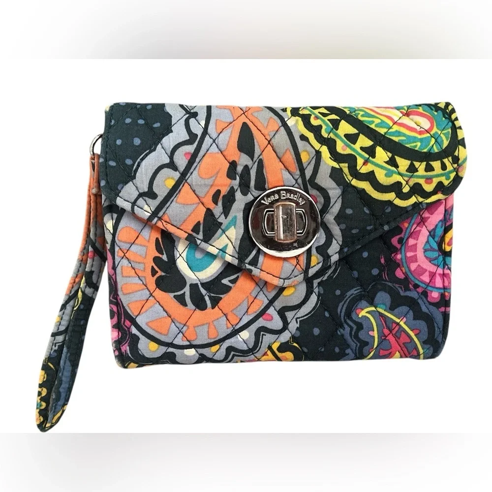 Vera Bradley twilight paisley print wristlet/wallet - Picture 1 of 4